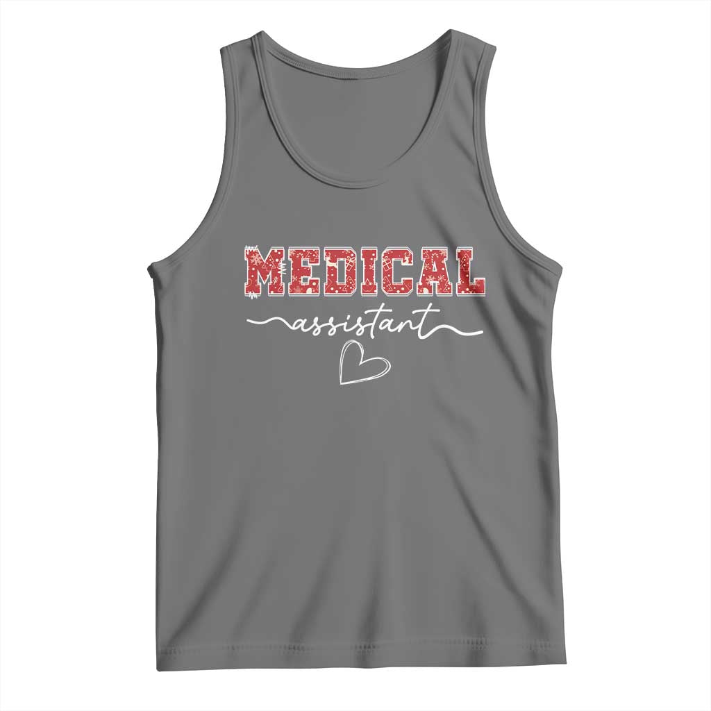 Christmas Medical Assistant Tank Top MA Nurse Gift TS10 Black Heather Print Your Wear
