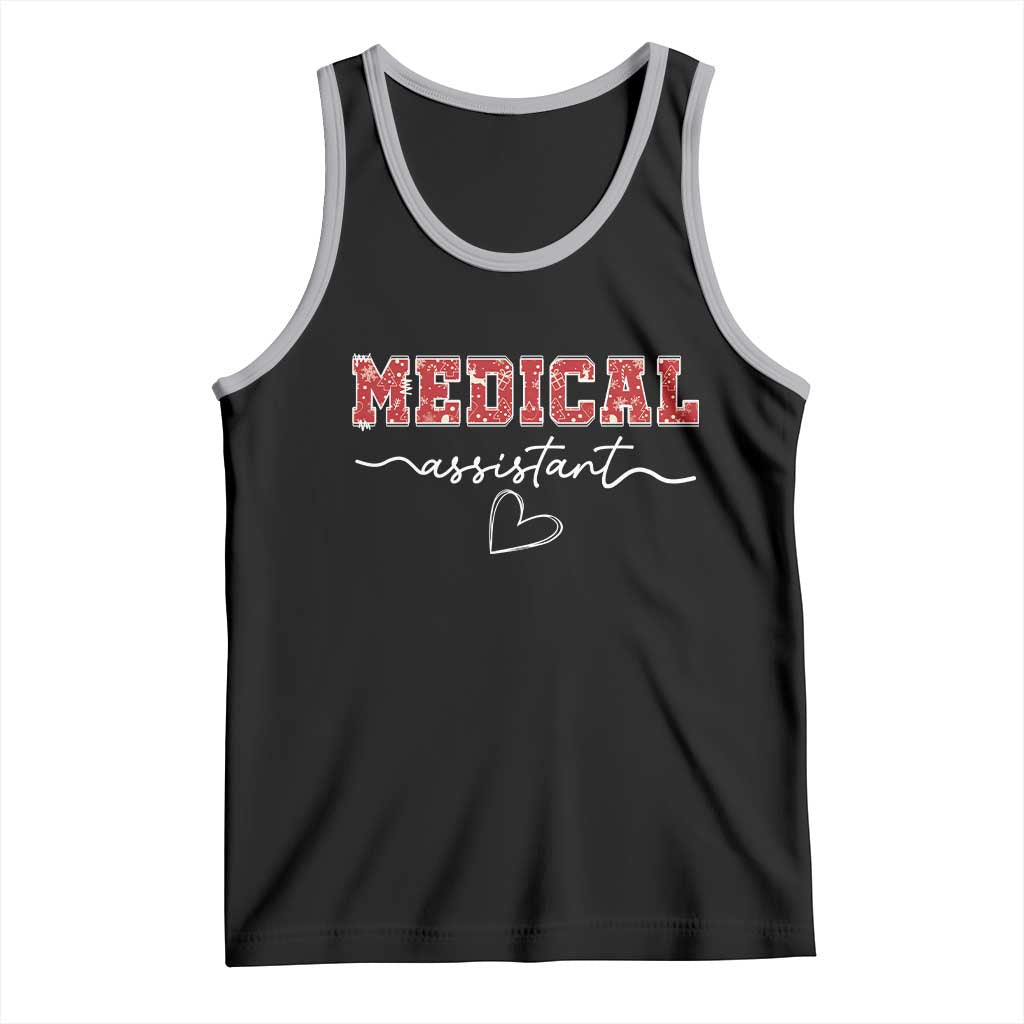 Christmas Medical Assistant Tank Top MA Nurse Gift TS10 Black Athletic Heather Print Your Wear