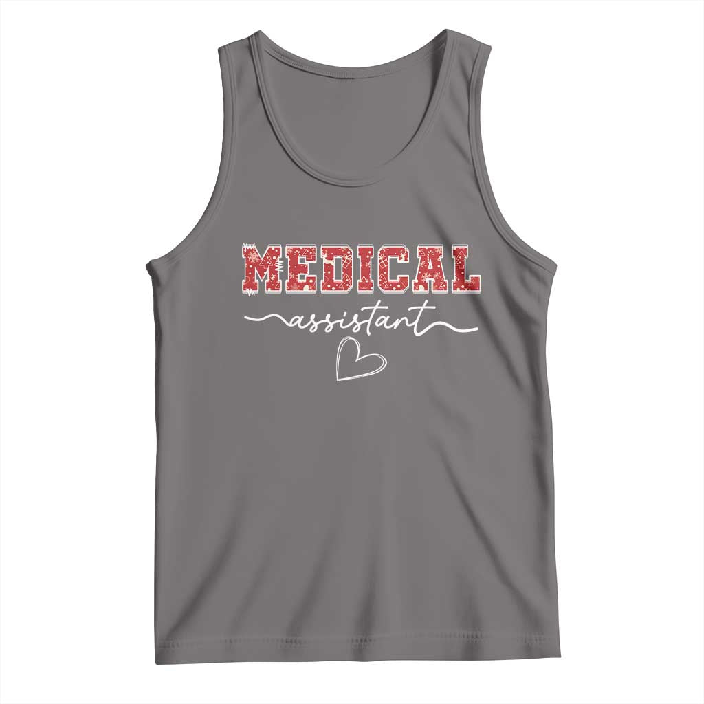Christmas Medical Assistant Tank Top MA Nurse Gift TS10 Deep Heather Print Your Wear