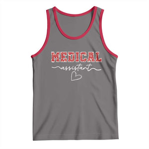 Christmas Medical Assistant Tank Top MA Nurse Gift TS10 Deep Heather Red Print Your Wear