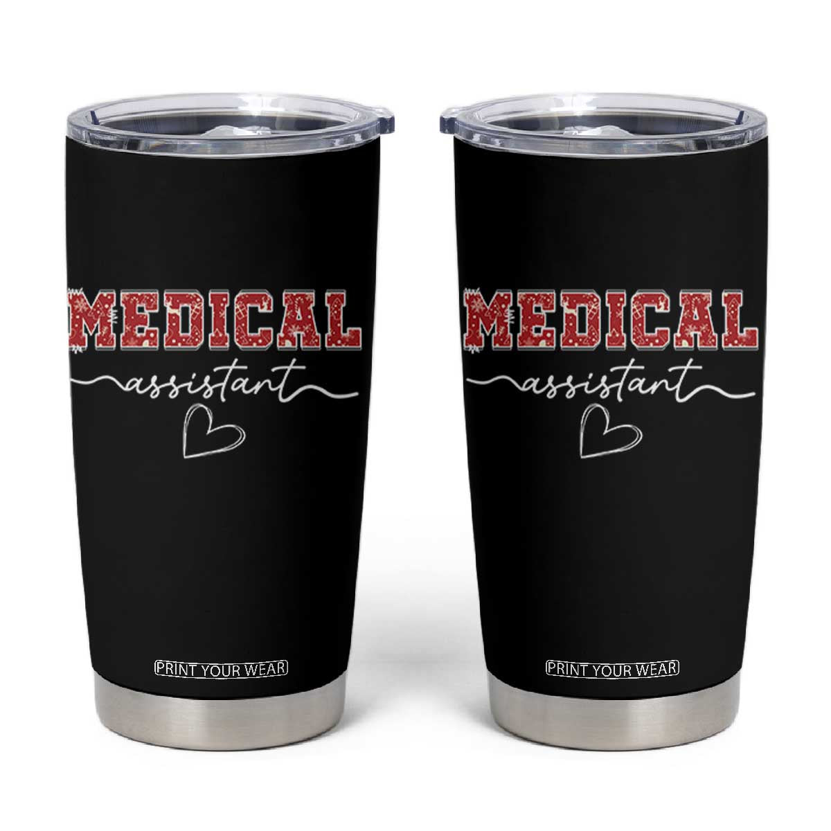 Christmas Medical Assistant Tumbler Cup MA Nurse Gift TS10 Black Print Your Wear