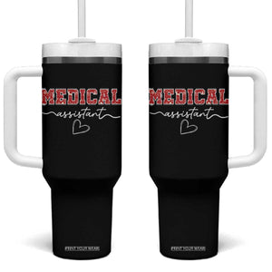 Christmas Medical Assistant Tumbler With Handle MA Nurse Gift TS10 One Size: 40 oz Black Print Your Wear