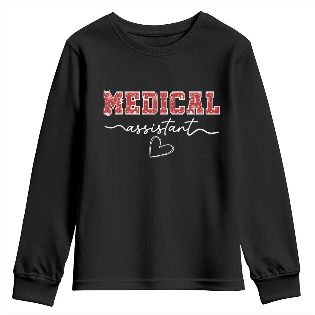 Christmas Medical Assistant Youth Sweatshirt MA Nurse Gift - Print Your Wear