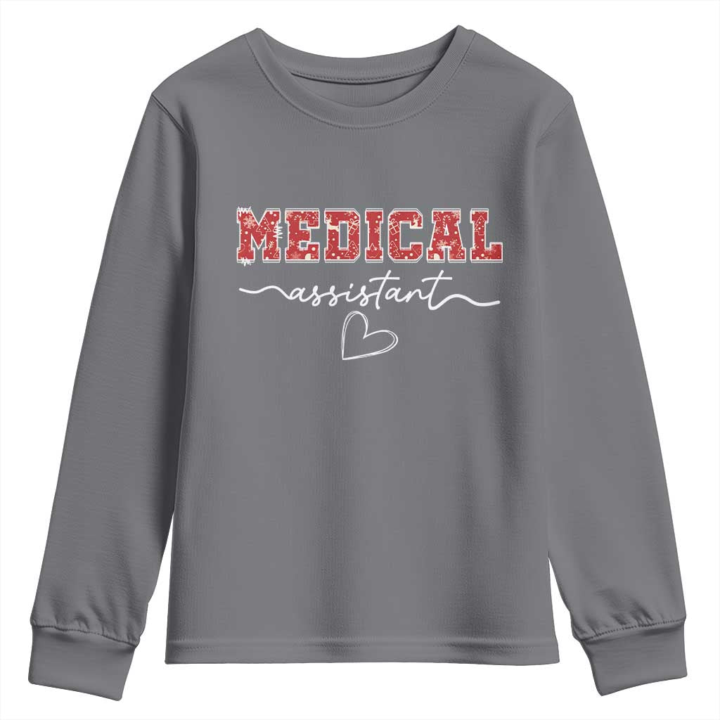 Christmas Medical Assistant Youth Sweatshirt MA Nurse Gift - Print Your Wear