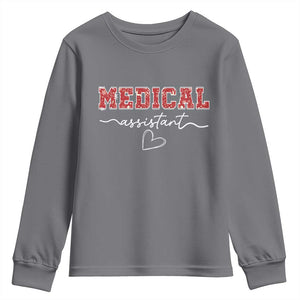 Christmas Medical Assistant Youth Sweatshirt MA Nurse Gift - Print Your Wear