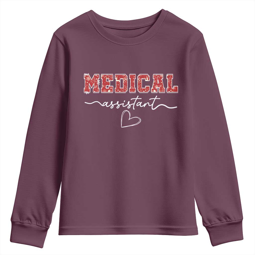 Christmas Medical Assistant Youth Sweatshirt MA Nurse Gift - Print Your Wear