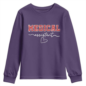 Christmas Medical Assistant Youth Sweatshirt MA Nurse Gift TS10 Purple Print Your Wear