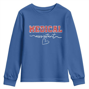 Christmas Medical Assistant Youth Sweatshirt MA Nurse Gift TS10 Royal Blue Print Your Wear
