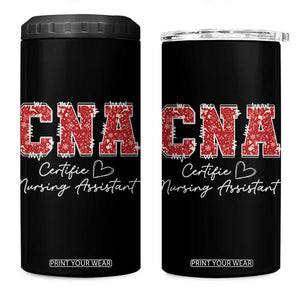CNA Christmas 4 in 1 Can Cooler Tumbler Certified Nursing Assistant Gift TS10 One Size: 16 oz Black Print Your Wear