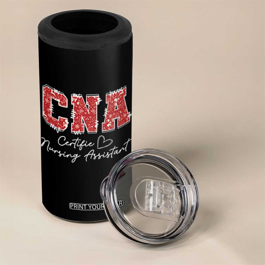 CNA Christmas 4 in 1 Can Cooler Tumbler Certified Nursing Assistant Gift - Print Your Wear