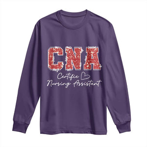 CNA Christmas Long Sleeve Shirt Certified Nursing Assistant Gift TS10 Purple Print Your Wear