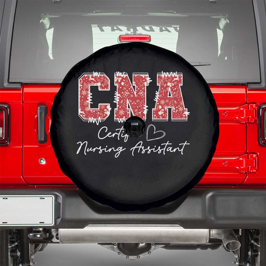 CNA Christmas Spare Tire Cover Certified Nursing Assistant Gift TS10 Black Print Your Wear