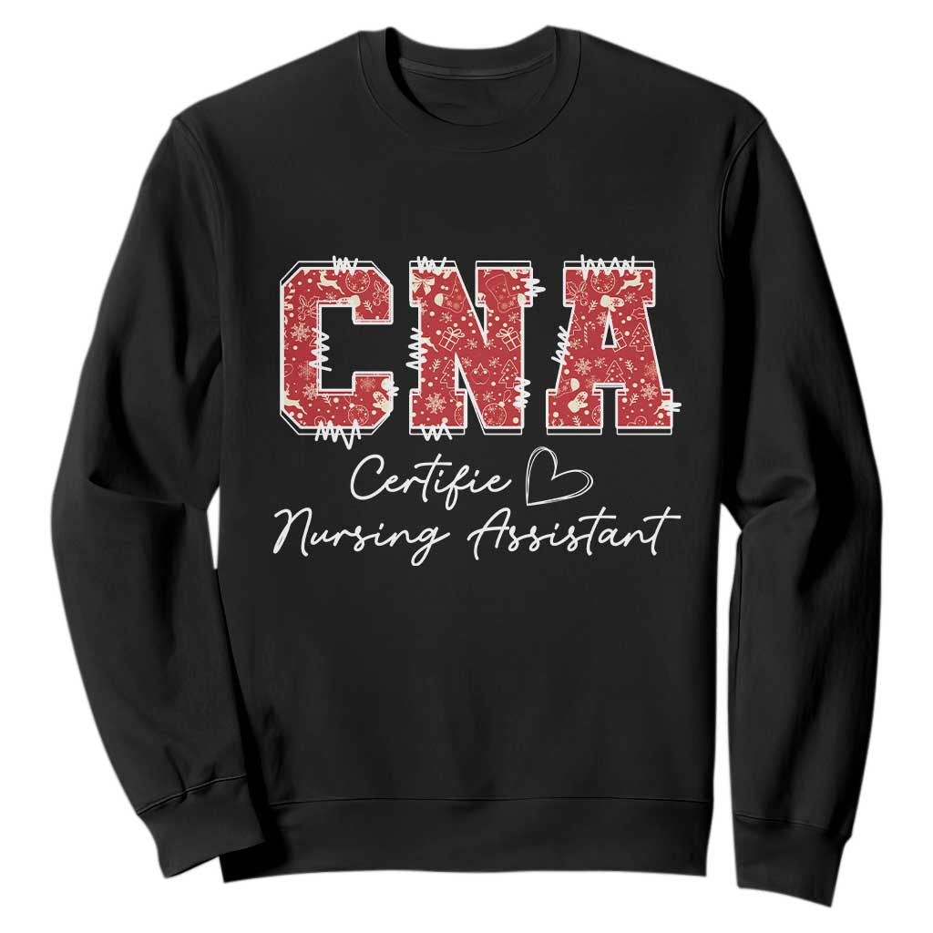 CNA Christmas Sweatshirt Certified Nursing Assistant Gift - Print Your Wear