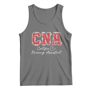 CNA Christmas Tank Top Certified Nursing Assistant Gift TS10 Black Heather Print Your Wear