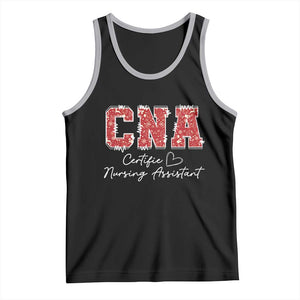 CNA Christmas Tank Top Certified Nursing Assistant Gift TS10 Black Athletic Heather Print Your Wear
