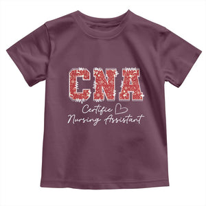 CNA Christmas Toddler T Shirt Certified Nursing Assistant Gift TS10 Maroon Print Your Wear