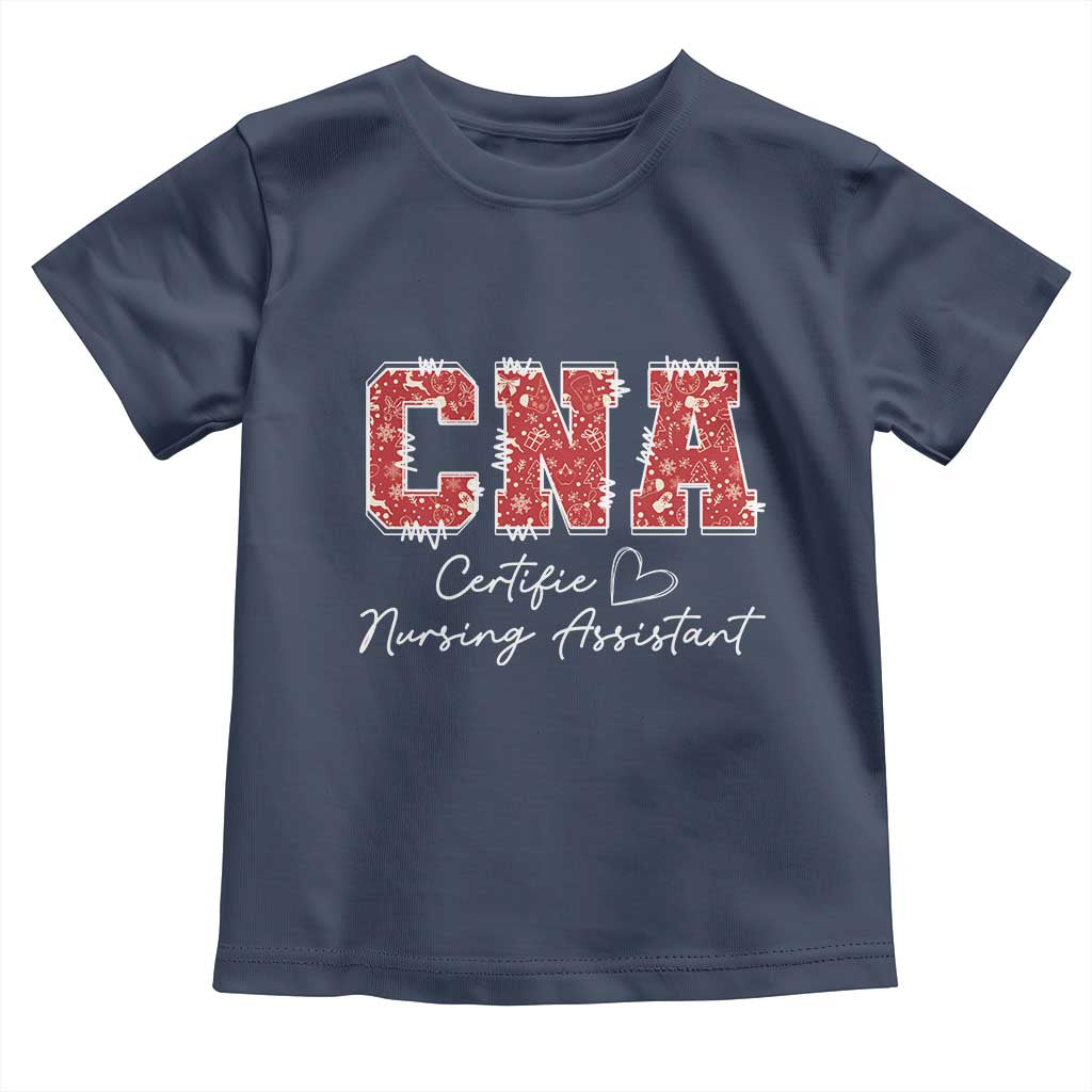 CNA Christmas Toddler T Shirt Certified Nursing Assistant Gift TS10 Navy Print Your Wear