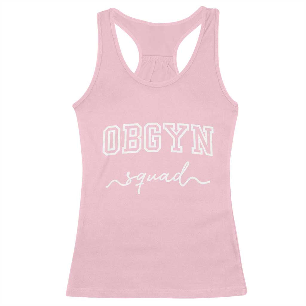 OBGYN Squad Racerback Tank Top Obstetrics And Gynecology Nurse TS10 Light Pink Print Your Wear