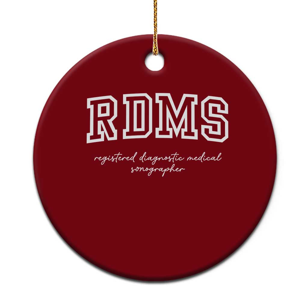 Sonographer Ceramic Ornament RDMS Ultrasound Tech Technologist Gift TS10 1pc Red Print Your Wear