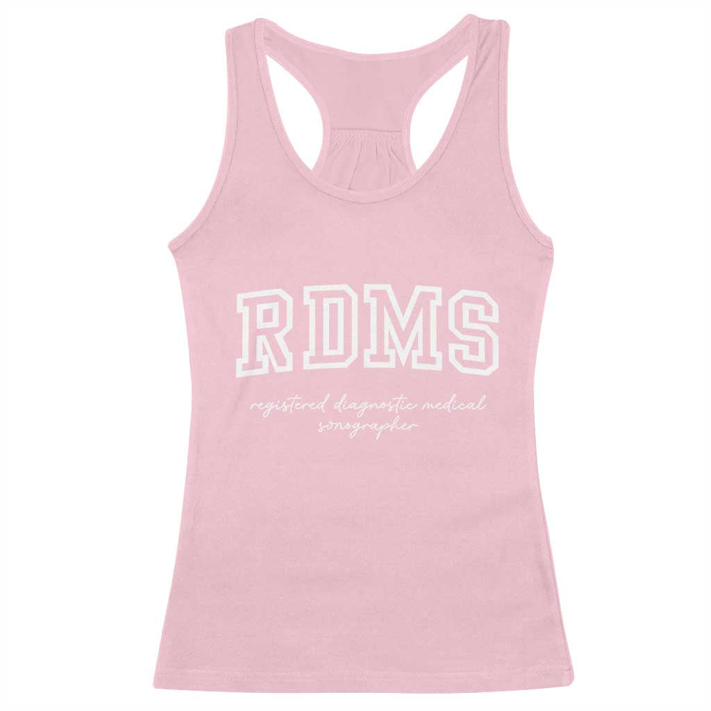 Sonographer Racerback Tank Top RDMS Ultrasound Tech Technologist Gift TS10 Light Pink Print Your Wear