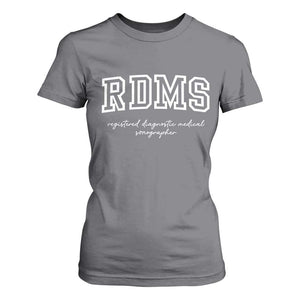 Sonographer T Shirt For Women RDMS Ultrasound Tech Technologist Gift TS10 Charcoal Print Your Wear