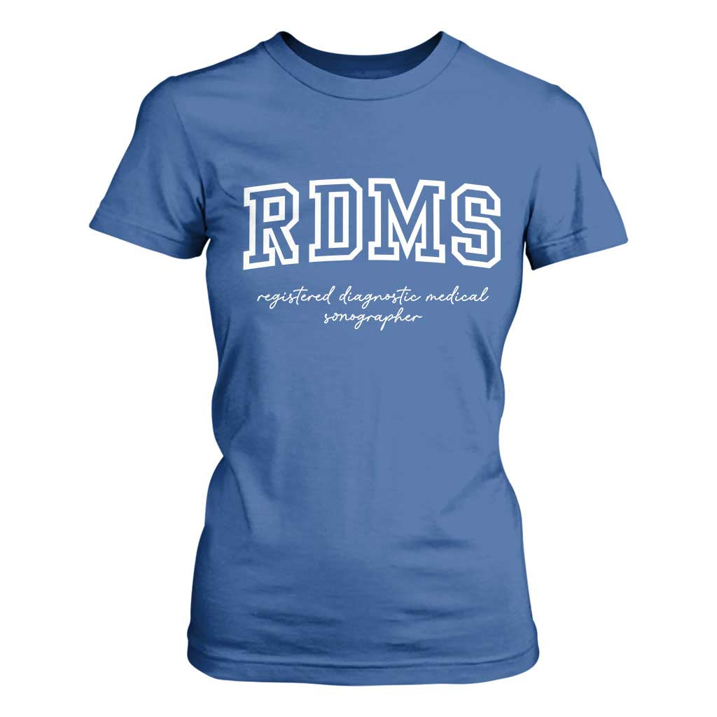 Sonographer T Shirt For Women RDMS Ultrasound Tech Technologist Gift TS10 Royal Blue Print Your Wear