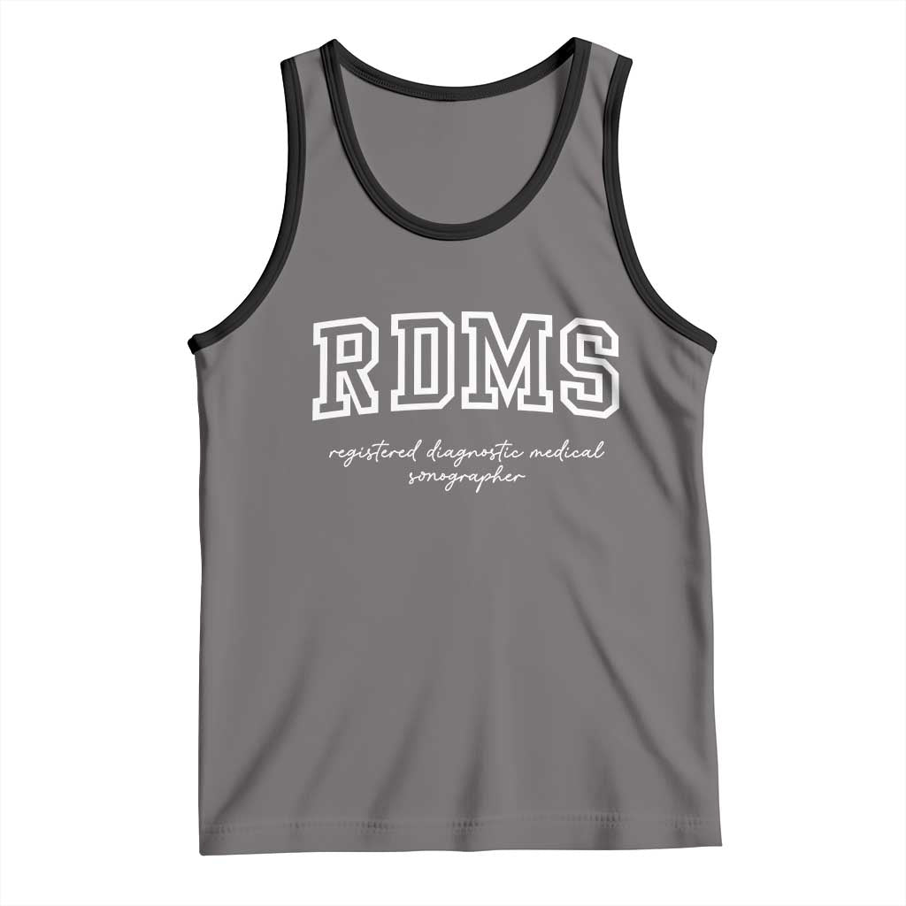 Sonographer Tank Top RDMS Ultrasound Tech Technologist Gift TS10 Deep Heather Black Print Your Wear