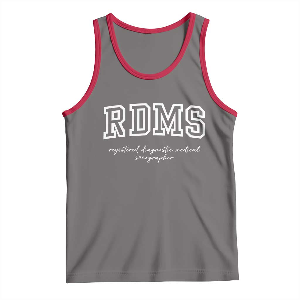 Sonographer Tank Top RDMS Ultrasound Tech Technologist Gift TS10 Deep Heather Red Print Your Wear