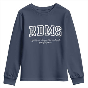 Sonographer Youth Sweatshirt RDMS Ultrasound Tech Technologist Gift TS10 Navy Print Your Wear
