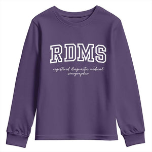 Sonographer Youth Sweatshirt RDMS Ultrasound Tech Technologist Gift TS10 Purple Print Your Wear