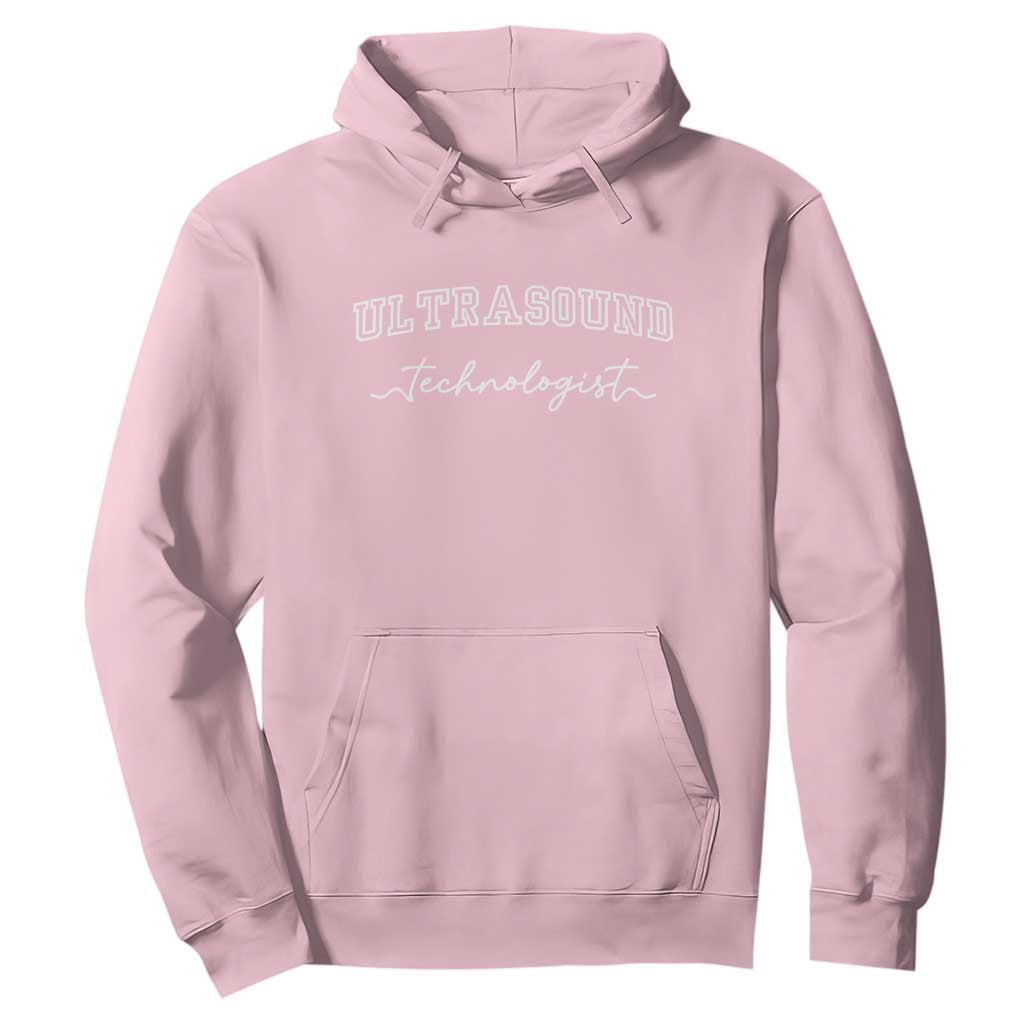 Ultrasound Tech Hoodie Technologist Gift Sonographer Sonography Student TS10 Light Pink Print Your Wear