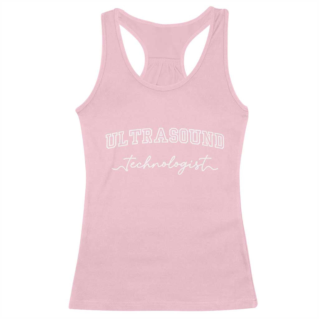 Ultrasound Tech Racerback Tank Top Technologist Gift Sonographer Sonography Student TS10 Light Pink Print Your Wear