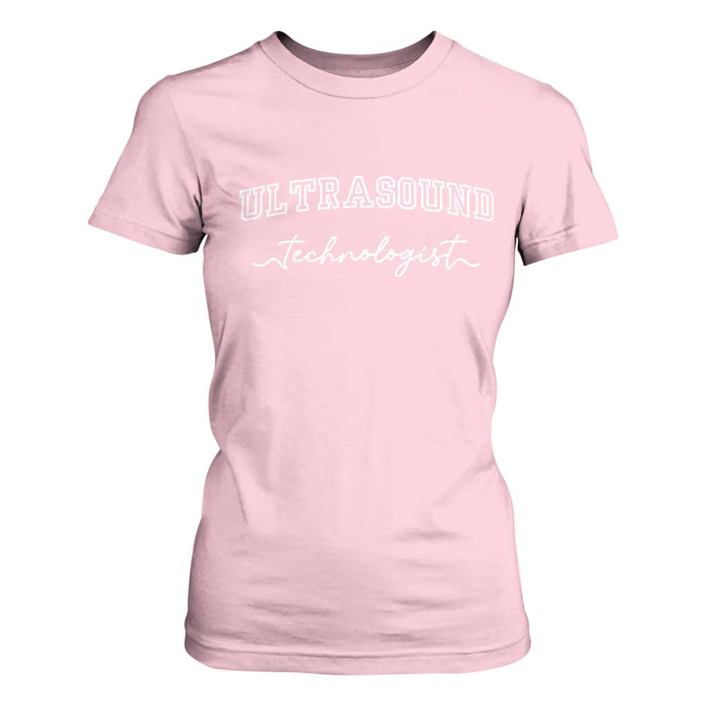 Ultrasound Tech T Shirt For Women Technologist Gift Sonographer Sonography Student TS10 Light Pink Print Your Wear
