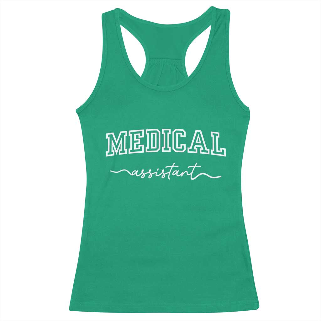 Medical Assistant Racerback Tank Top MA Nurse Gift TS10 Irish Green Print Your Wear