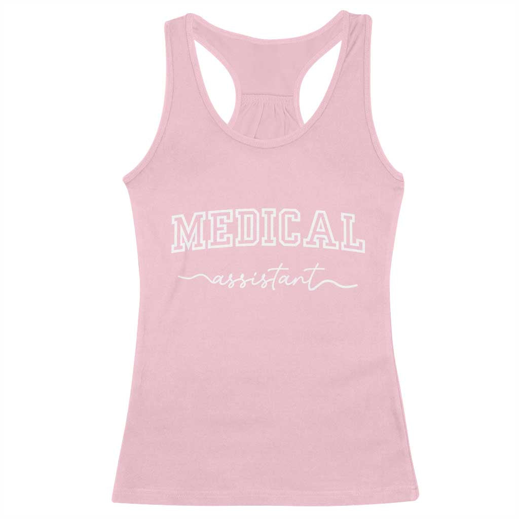 Medical Assistant Racerback Tank Top MA Nurse Gift TS10 Light Pink Print Your Wear
