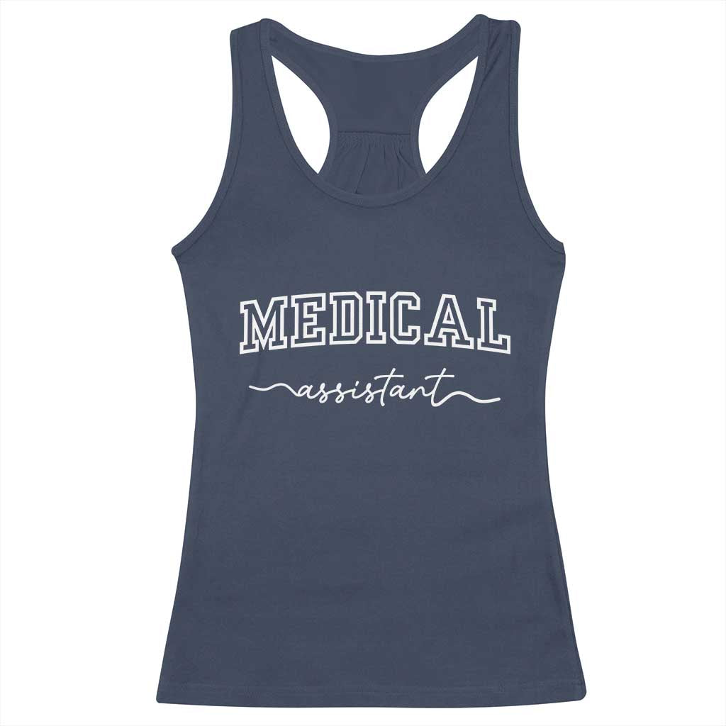 Medical Assistant Racerback Tank Top MA Nurse Gift TS10 Navy Print Your Wear