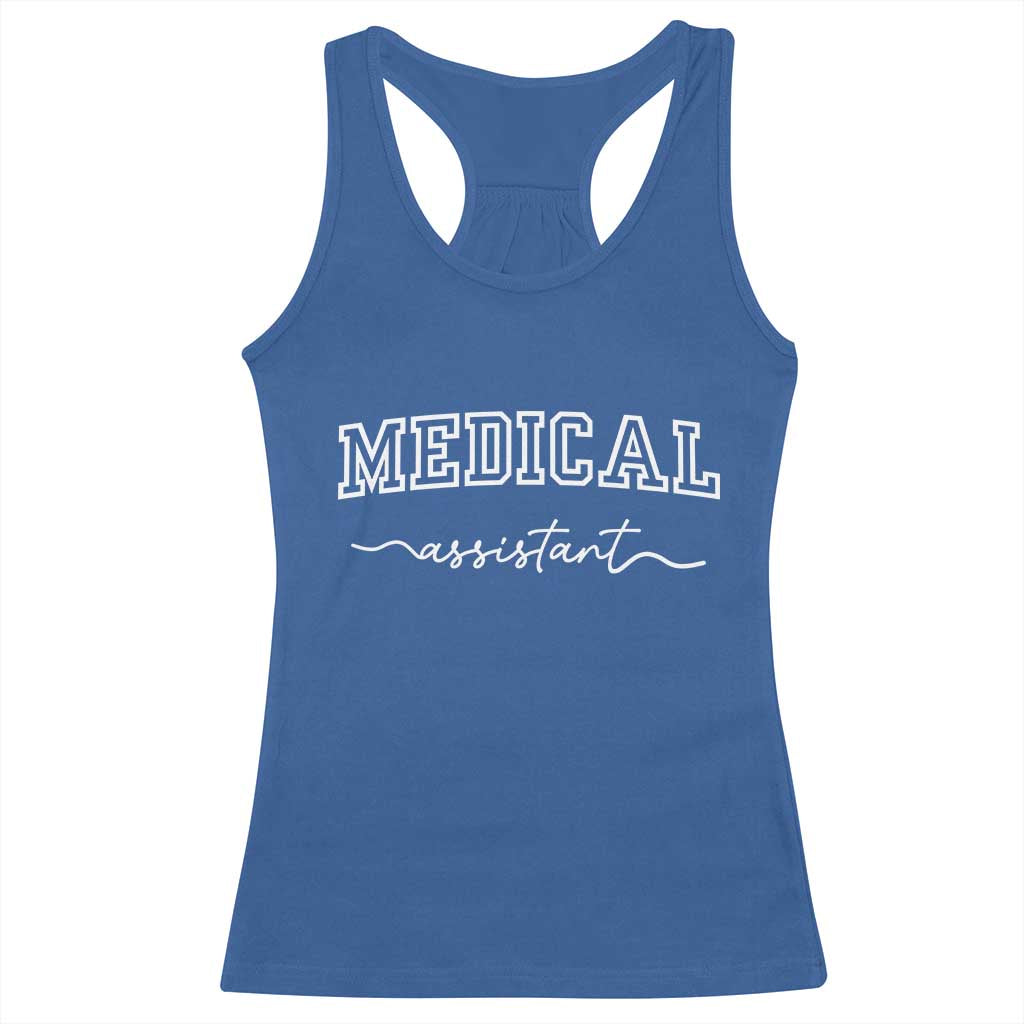 Medical Assistant Racerback Tank Top MA Nurse Gift TS10 Royal Blue Print Your Wear