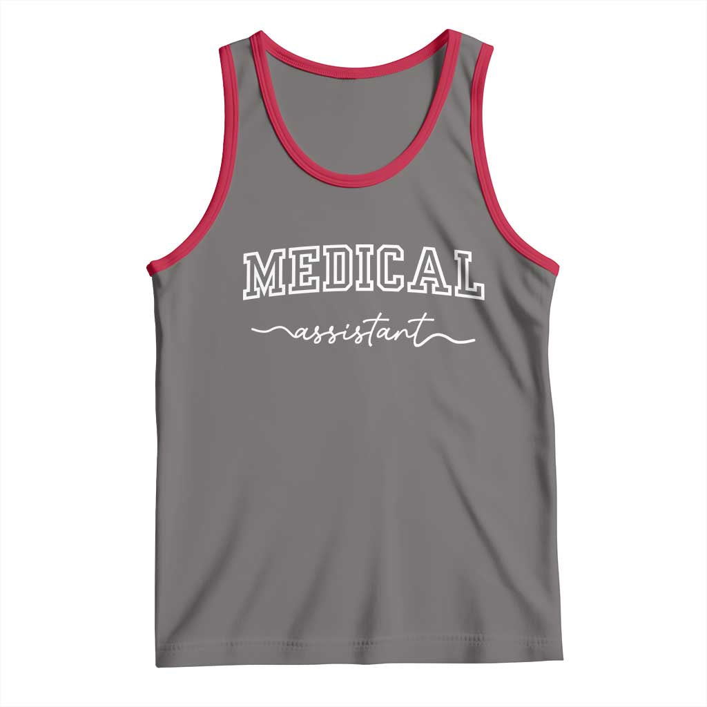 Medical Assistant Tank Top MA Nurse Gift TS10 Deep Heather Red Print Your Wear