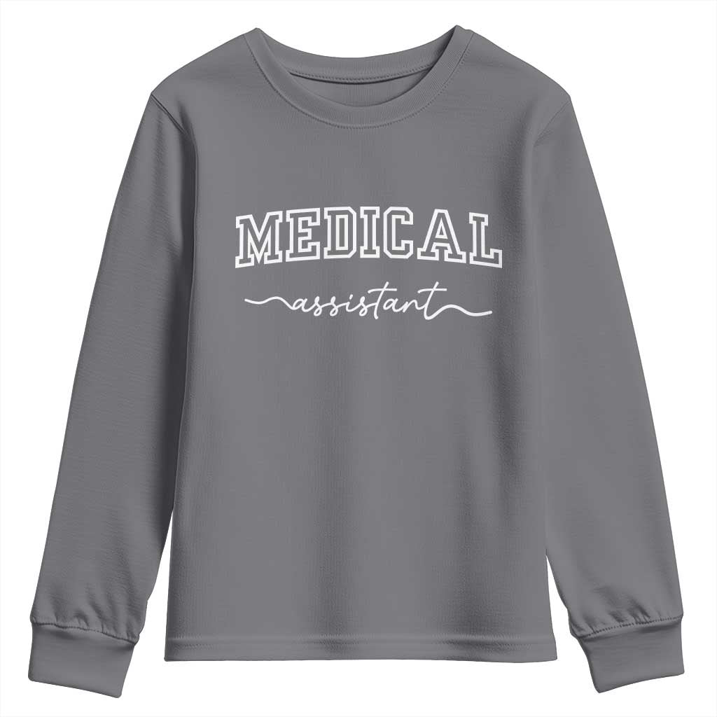 Medical Assistant Youth Sweatshirt MA Nurse Gift TS10 Charcoal Print Your Wear