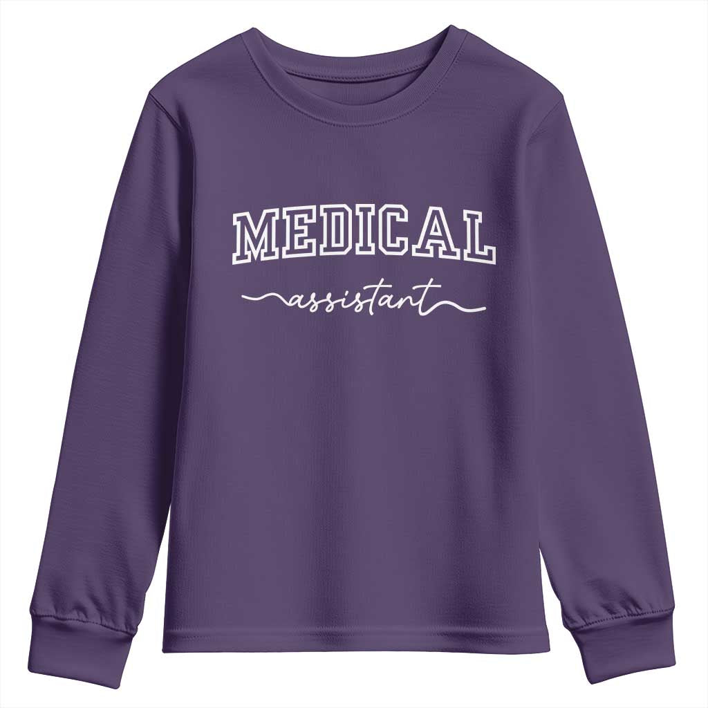 Medical Assistant Youth Sweatshirt MA Nurse Gift TS10 Purple Print Your Wear