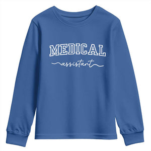 Medical Assistant Youth Sweatshirt MA Nurse Gift TS10 Royal Blue Print Your Wear