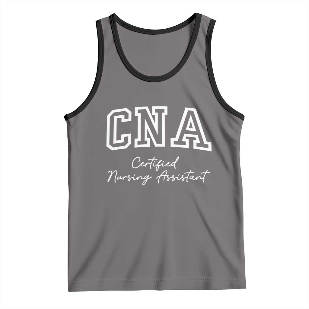 Certified Nursing Assistant Tank Top CNA Gift TS10 Deep Heather Black Print Your Wear
