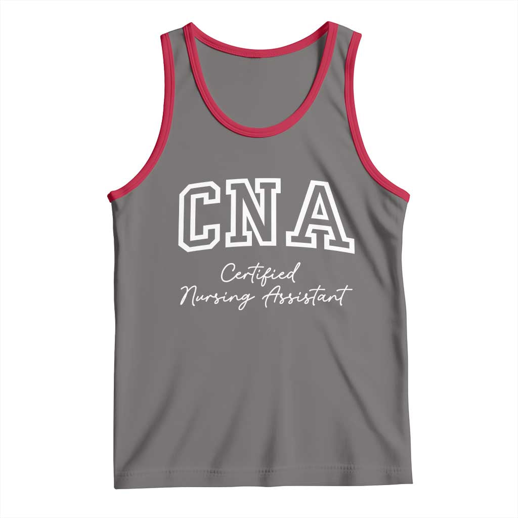 Certified Nursing Assistant Tank Top CNA Gift TS10 Deep Heather Red Print Your Wear