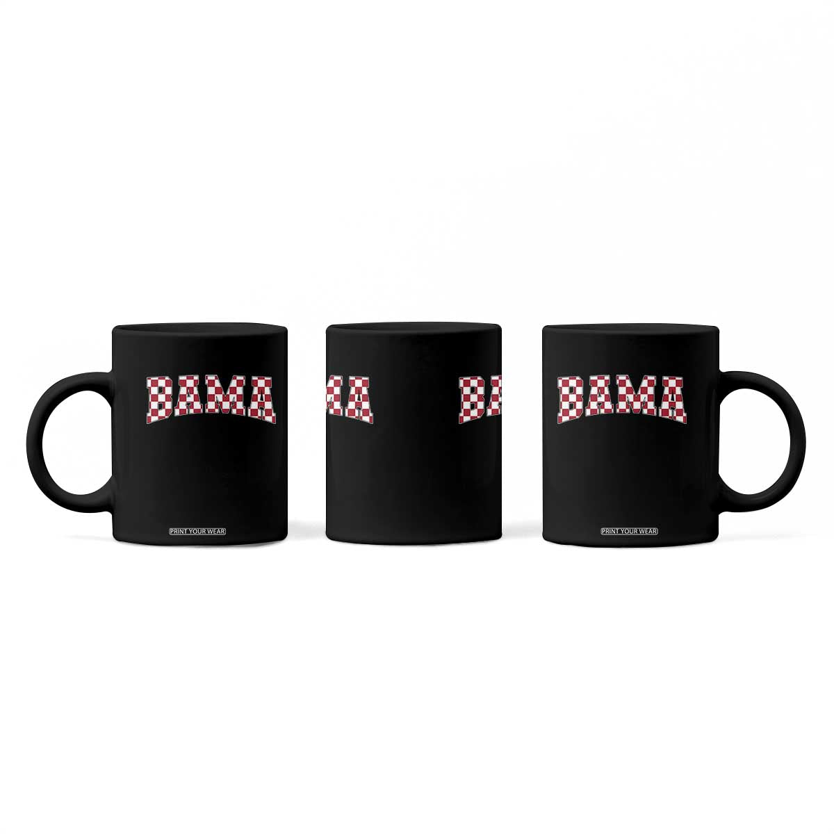 Vintage Bama Coffee Mug Retro Checkered Varsity Alabama Lover AL State TS10 Print Your Wear