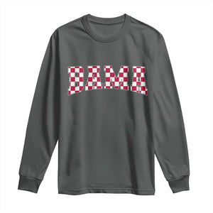 Vintage Bama Long Sleeve Shirt Retro Checkered Varsity Alabama Lover AL State TS10 Dark Heather Print Your Wear