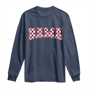 Vintage Bama Long Sleeve Shirt Retro Checkered Varsity Alabama Lover AL State TS10 Navy Print Your Wear