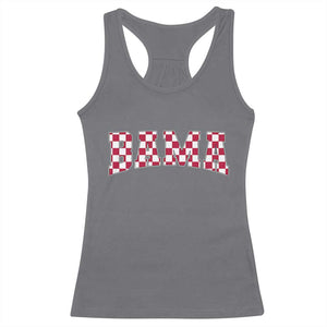 Vintage Bama Racerback Tank Top Retro Checkered Varsity Alabama Lover AL State TS10 Charcoal Print Your Wear