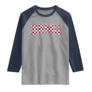 Vintage Bama Raglan Shirt Retro Checkered Varsity Alabama Lover AL State TS10 Sport Gray Navy Print Your Wear