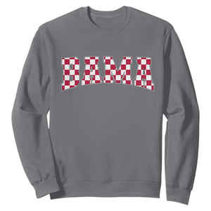 Vintage Bama Sweatshirt Retro Checkered Varsity Alabama Lover AL State TS10 Charcoal Print Your Wear