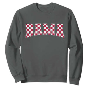 Vintage Bama Sweatshirt Retro Checkered Varsity Alabama Lover AL State TS10 Dark Heather Print Your Wear